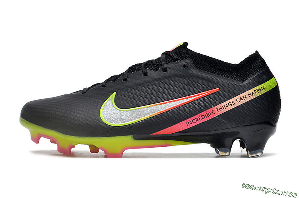 Nike Air Zoom Mercurial Vapor 15 Elite FG Low-Tops Football Boots - Black/Silver/Yellow/Red 2