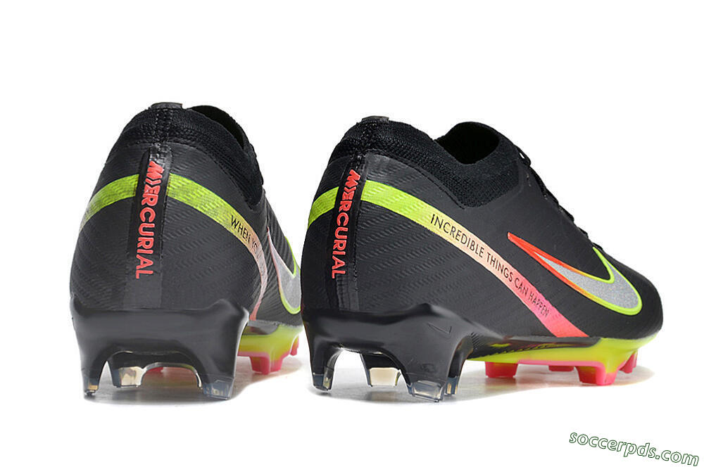 Nike Air Zoom Mercurial Vapor 15 Elite FG Low-Tops Football Boots - Black/Silver/Yellow/Red 6