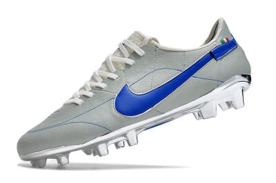 Nike Tiempo Legend 9 Elite FG Low-Tops Football Boots - Grey/Blue/Silver