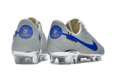 Nike Tiempo Legend 9 Elite FG Low-Tops Football Boots - Grey/Blue/Silver