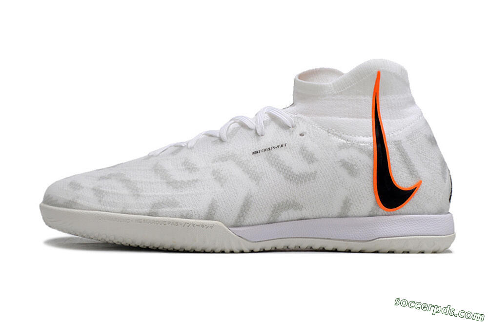 Nike Phantom Luna Elite NU IC High-Tops Football Shoes - White/Grey/Black/Orange 2