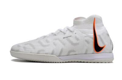 Nike Phantom Luna Elite NU IC High-Tops Football Shoes - White/Grey/Black/Orange