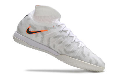 Nike Phantom Luna Elite NU IC High-Tops Football Shoes - White/Grey/Black/Orange