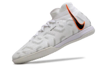 Nike Phantom Luna Elite NU IC High-Tops Football Shoes - White/Grey/Black/Orange