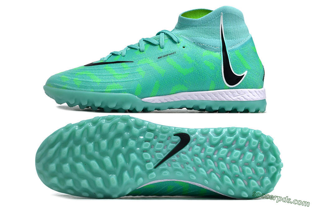 Nike Phantom Luna Elite NU TF High-Tops Football Shoes - Green/Black/White 0
