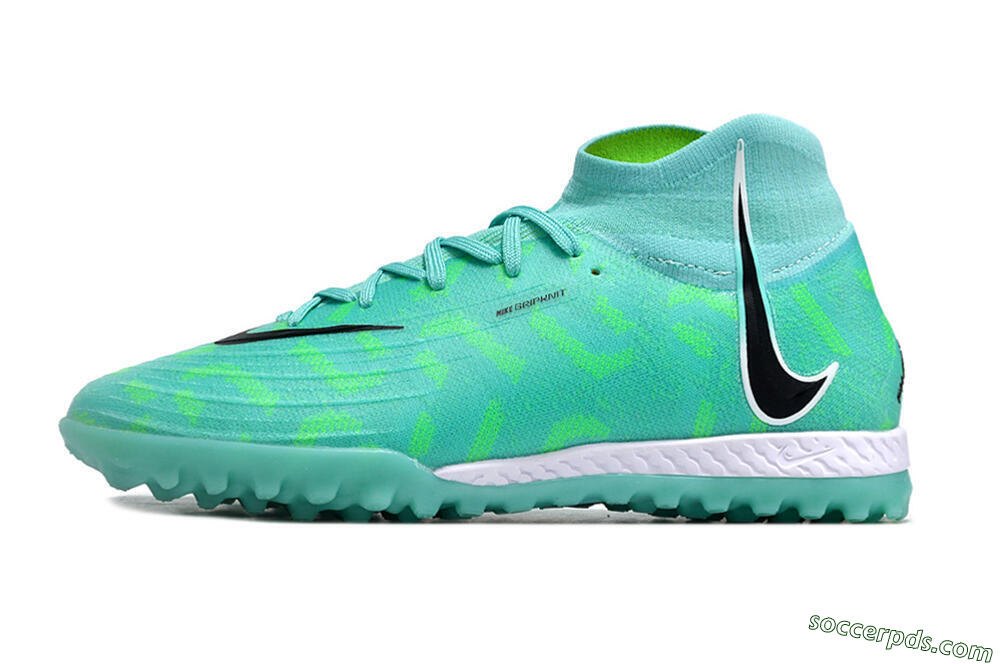 Nike Phantom Luna Elite NU TF High-Tops Football Shoes - Green/Black/White 2