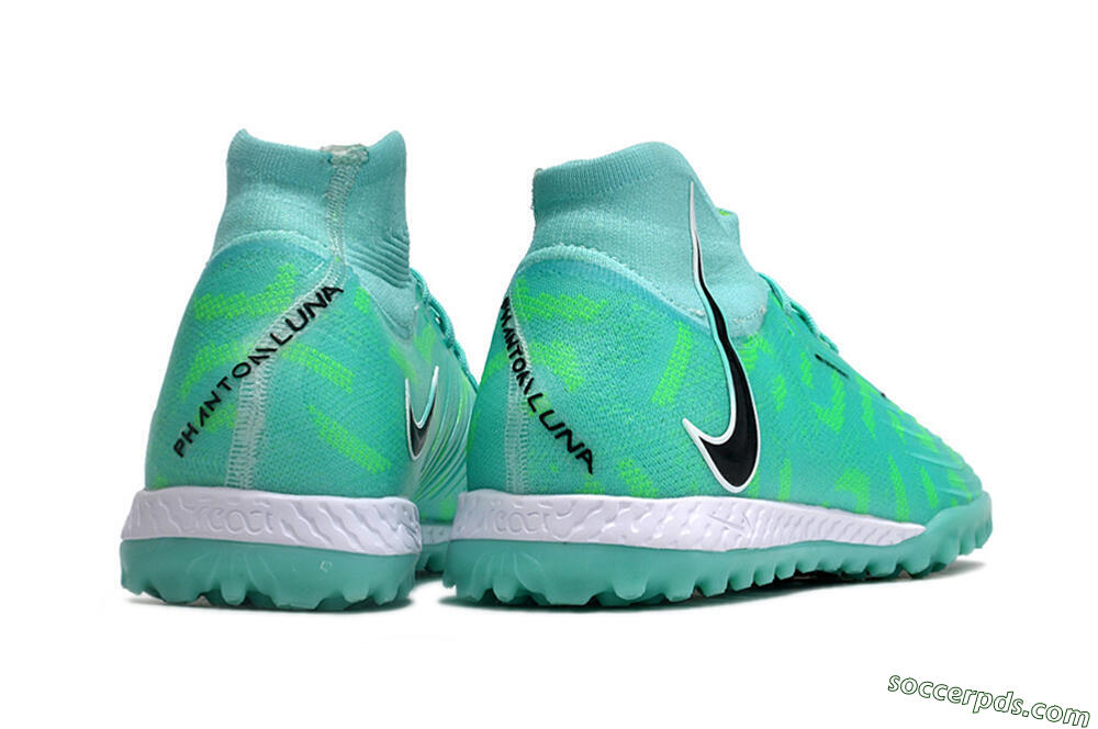 Nike Phantom Luna Elite NU TF High-Tops Football Shoes - Green/Black/White 6