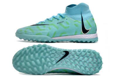 Nike Phantom Luna Elite NU TF High-Tops Football Shoes - Blue/Green/Black