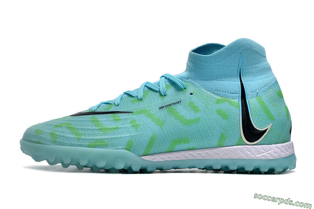 Nike Phantom Luna Elite NU TF High-Tops Football Shoes - Blue/Green/Black 2
