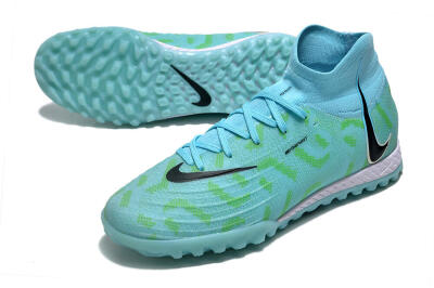 Nike Phantom Luna Elite NU TF High-Tops Football Shoes - Blue/Green/Black