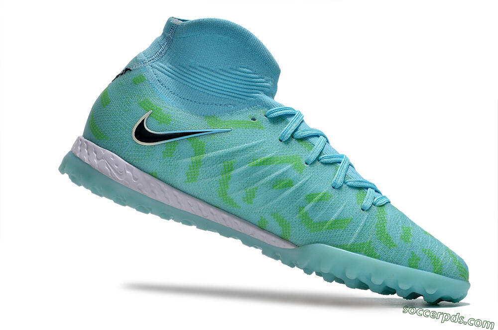 Nike Phantom Luna Elite NU TF High-Tops Football Shoes - Blue/Green/Black 4
