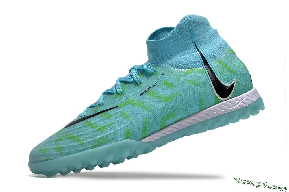 Nike Phantom Luna Elite NU TF High-Tops Football Shoes - Blue/Green/Black 5