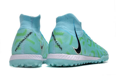 Nike Phantom Luna Elite NU TF High-Tops Football Shoes - Blue/Green/Black