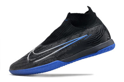 Nike Phantom GX Elite DF Link IC High-Tops Football Shoes - Grey/Black/Blue