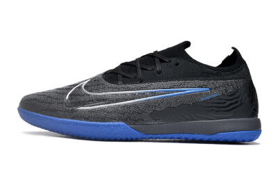 Nike Phantom GX Elite IC Low-Tops Football Shoes - Grey/Black/Blue