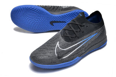 Nike Phantom GX Elite IC Low-Tops Football Shoes - Grey/Black/Blue