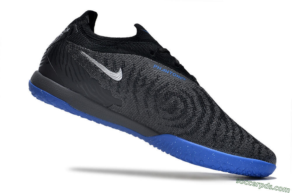 Nike Phantom GX Elite IC Low-Tops Football Shoes - Grey/Black/Blue 4