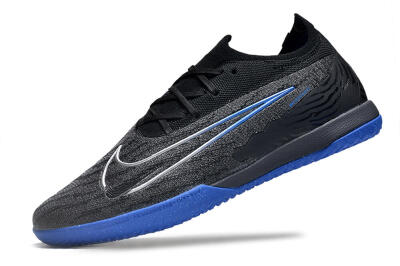 Nike Phantom GX Elite IC Low-Tops Football Shoes - Grey/Black/Blue
