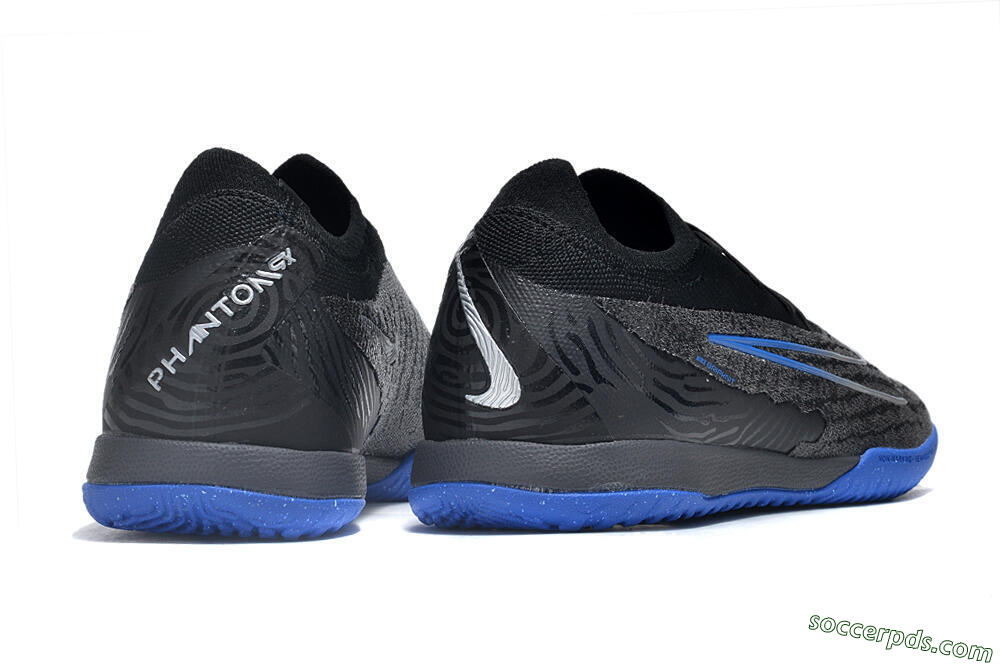 Nike Phantom GX Elite IC Low-Tops Football Shoes - Grey/Black/Blue 6