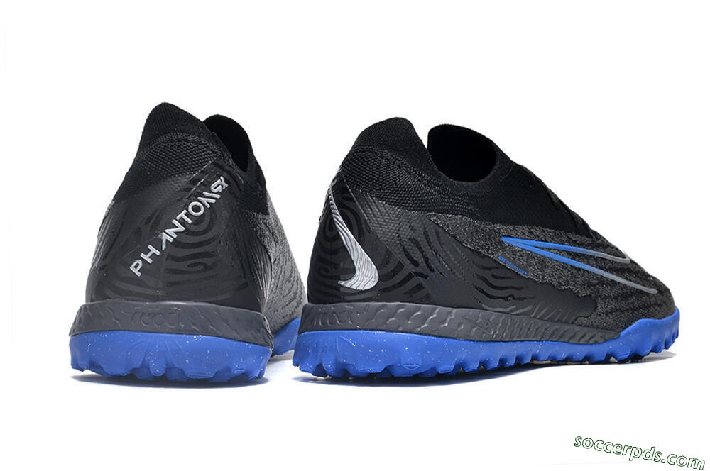 Nike Phantom GX Elite TF Low-Tops Football Shoes - Grey/Black/Blue 6