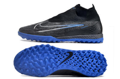 Nike Phantom GX Elite DF Link TF High-Tops Football Shoes - Grey/Black/Blue