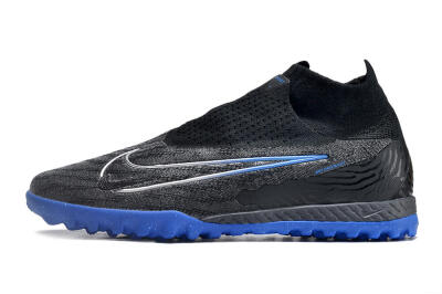Nike Phantom GX Elite DF Link TF High-Tops Football Shoes - Grey/Black/Blue