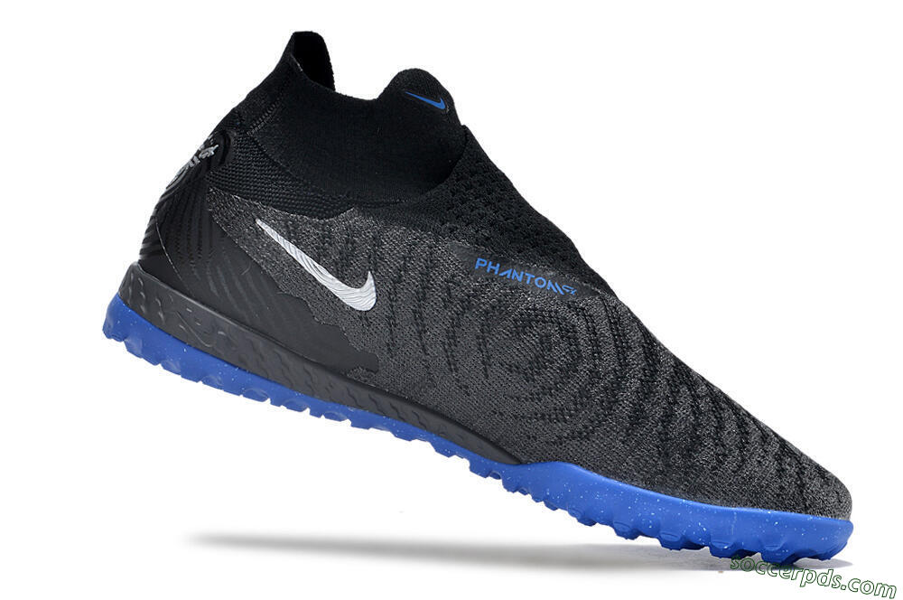 Nike Phantom GX Elite DF Link TF High-Tops Football Shoes - Grey/Black/Blue 4