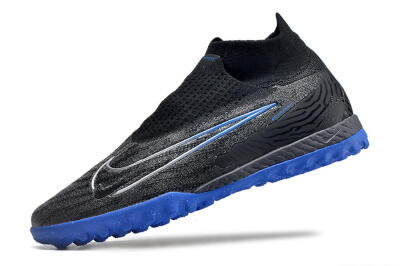 Nike Phantom GX Elite DF Link TF High-Tops Football Shoes - Grey/Black/Blue