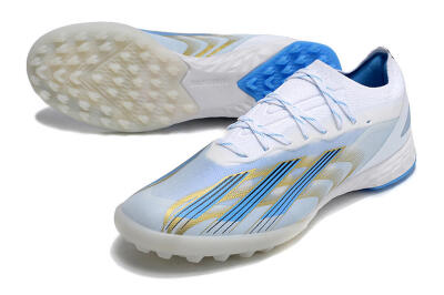Adidas X Crazyfast.1 TF Low-Tops Football Shoes - White/Blue/Gold