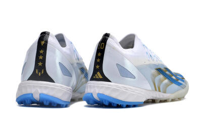 Adidas X Crazyfast.1 TF Low-Tops Football Shoes - White/Blue/Gold