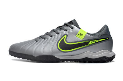Nike Tiempo Legend 10 Academy TF Low-Tops Football Shoes - Silver/Grey/Yellow
