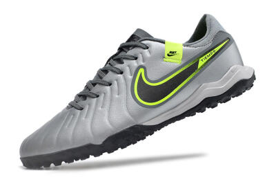 Nike Tiempo Legend 10 Academy TF Low-Tops Football Shoes - Silver/Grey/Yellow