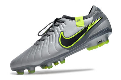 Nike Tiempo Legend 10 Elite FG Low-Tops Football Boots - Silver/Grey/Yellow