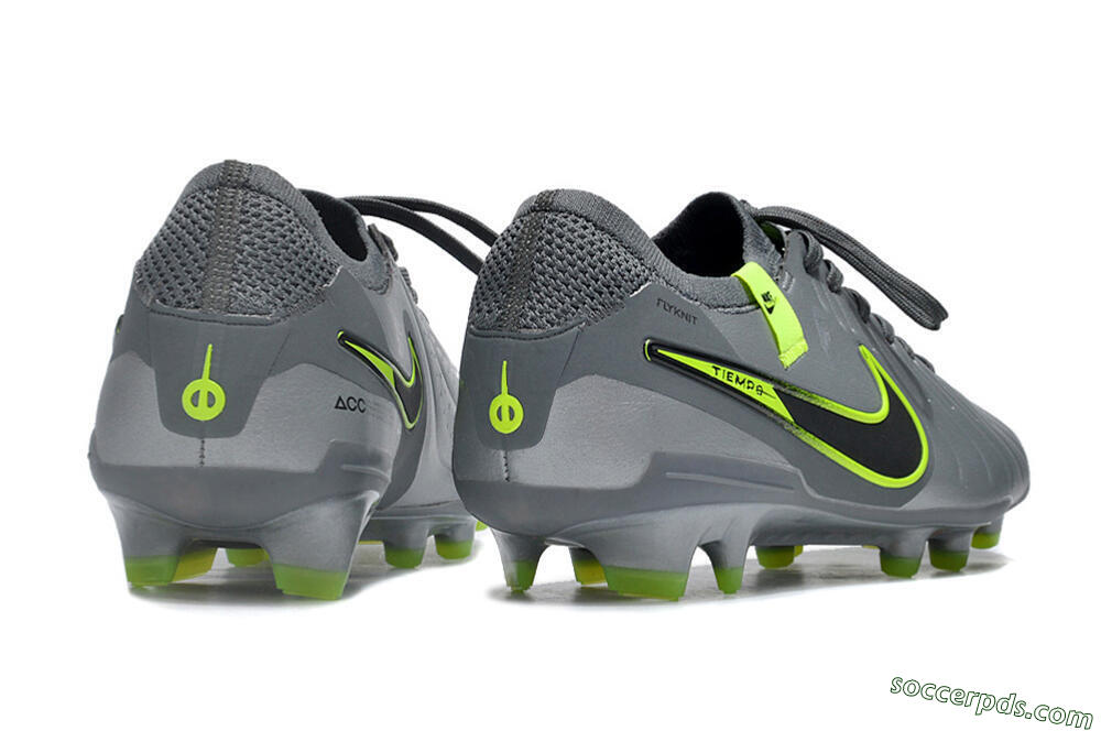 Nike Tiempo Legend 10 Elite FG Low-Tops Football Boots - Silver/Grey/Yellow 6