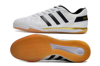 Adidas Top Sala IC Low-Tops Football Shoes - White/Black/Gold