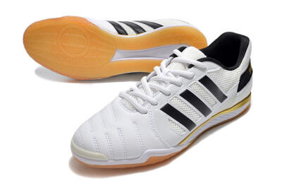Adidas Top Sala IC Low-Tops Football Shoes - White/Black/Gold