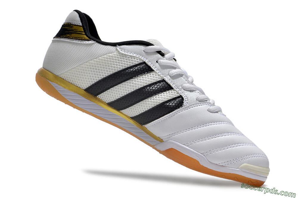 Adidas Top Sala IC Low-Tops Football Shoes - White/Black/Gold 4
