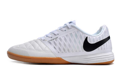 Nike Lunar Gato 2 IC Low-Tops Football Shoes - White/Black/Brown