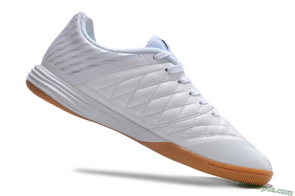 Nike Lunar Gato 2 IC Low-Tops Football Shoes - White/Black/Brown 4