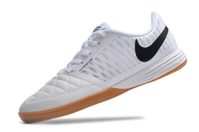 Nike Lunar Gato 2 IC Low-Tops Football Shoes - White/Black/Brown