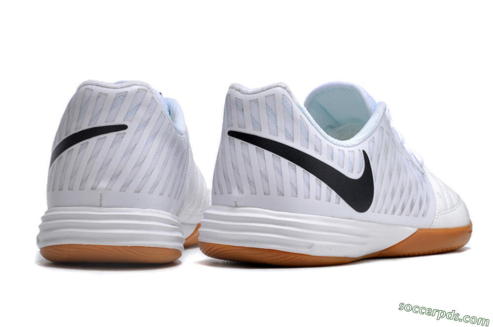 Nike Lunar Gato 2 IC Low-Tops Football Shoes - White/Black/Brown 6