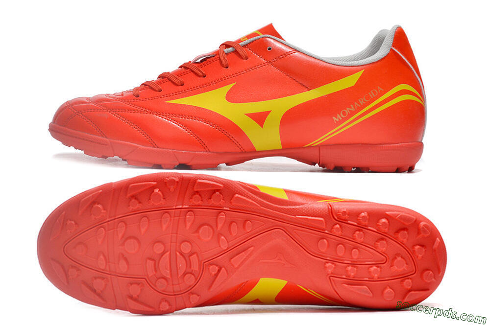 Mizuno Monarcida Neo Ckassic TF Low-Tops Football Shoes - Red/Gold 0