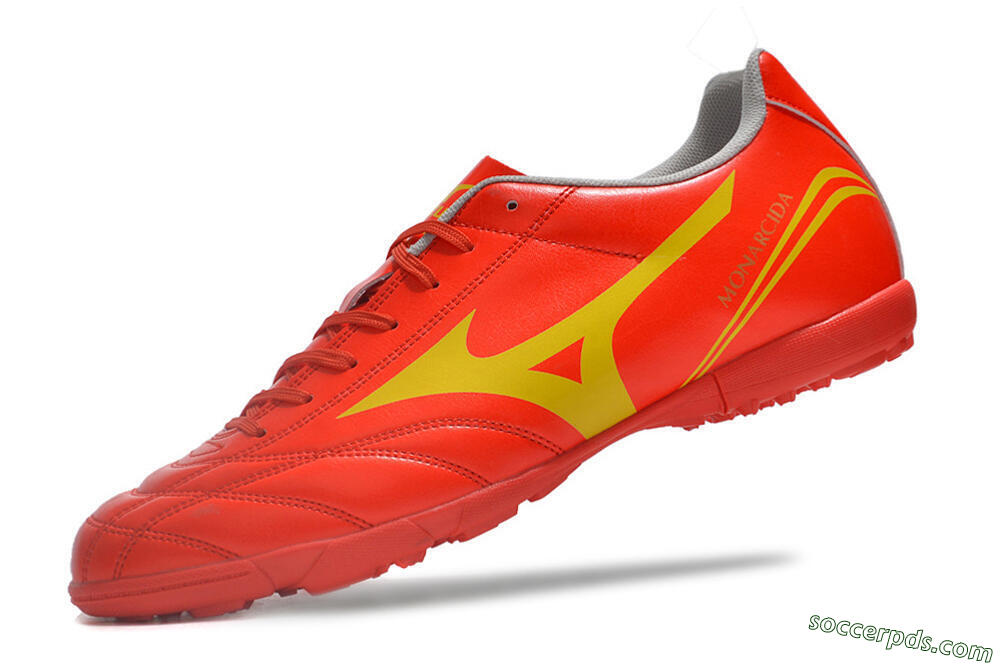 Mizuno Monarcida Neo Ckassic TF Low-Tops Football Shoes - Red/Gold 5