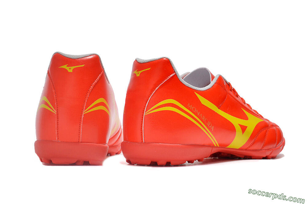 Mizuno Monarcida Neo Ckassic TF Low-Tops Football Shoes - Red/Gold 6