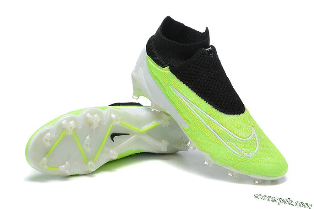 Nike Phantom GX Elite DF FG High-Tops Football Boots - Green/Black/Yellow/White 4