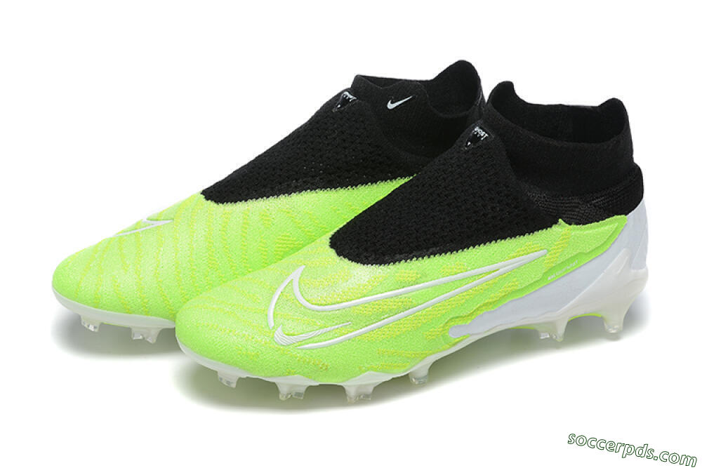 Nike Phantom GX Elite DF FG High-Tops Football Boots - Green/Black/Yellow/White 5