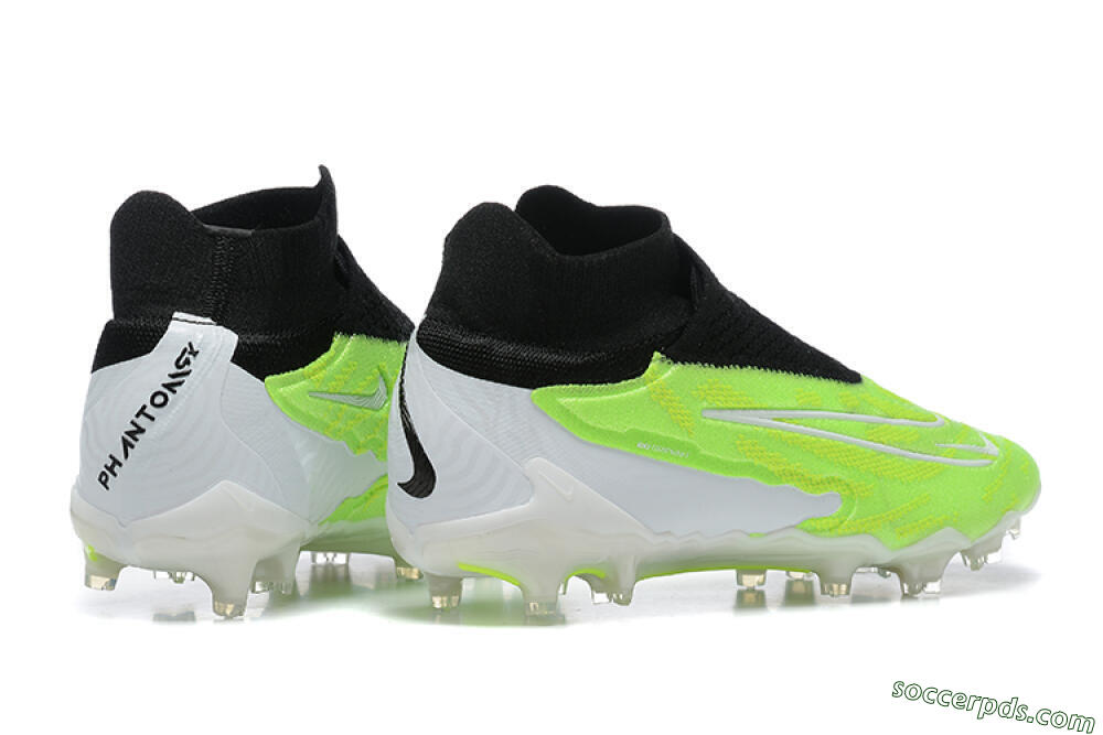 Nike Phantom GX Elite DF FG High-Tops Football Boots - Green/Black/Yellow/White 9