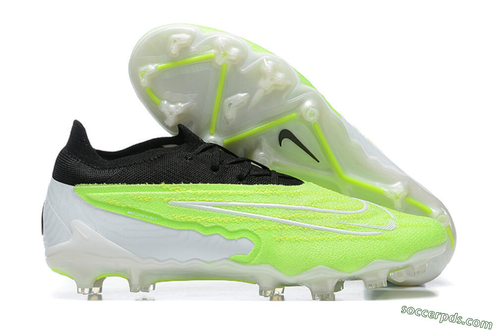 Nike Phantom GX Elite FG Low-Tops Football Boots - Green/Black/Yellow/White 1