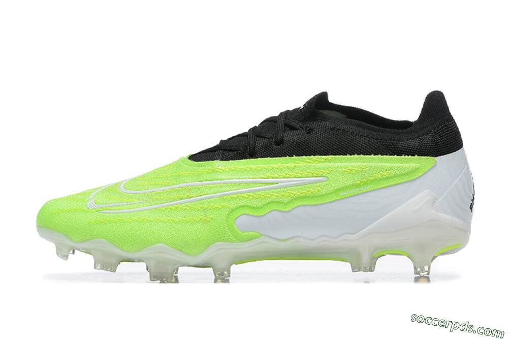 Nike Phantom GX Elite FG Low-Tops Football Boots - Green/Black/Yellow/White 2