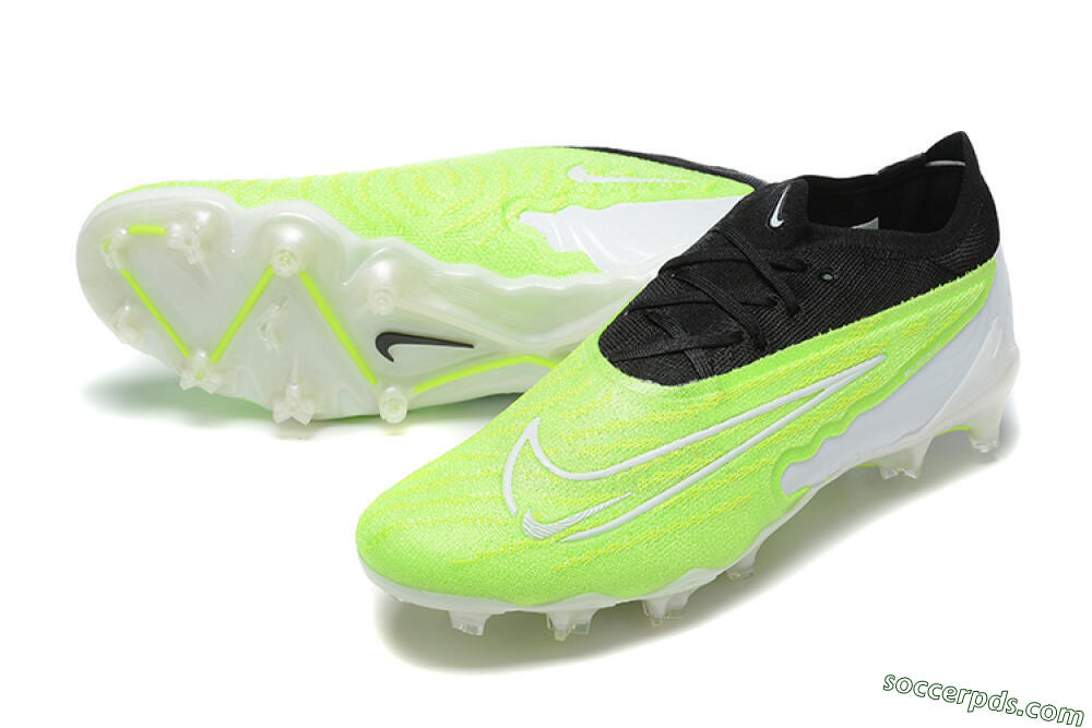 Nike Phantom GX Elite FG Low-Tops Football Boots - Green/Black/Yellow/White 3